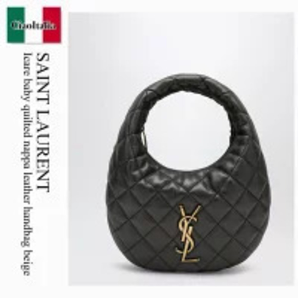 Saint Laurent Bag Handbag Icare Baby Quilted Nappa Leather Beige AAANG